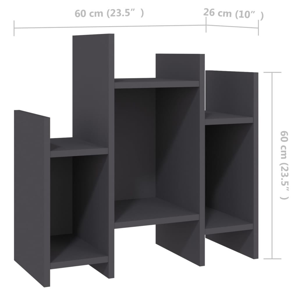 vidaXL Odkládací skříňka šedá 60 x 26 x 60 cm dřevotříska
