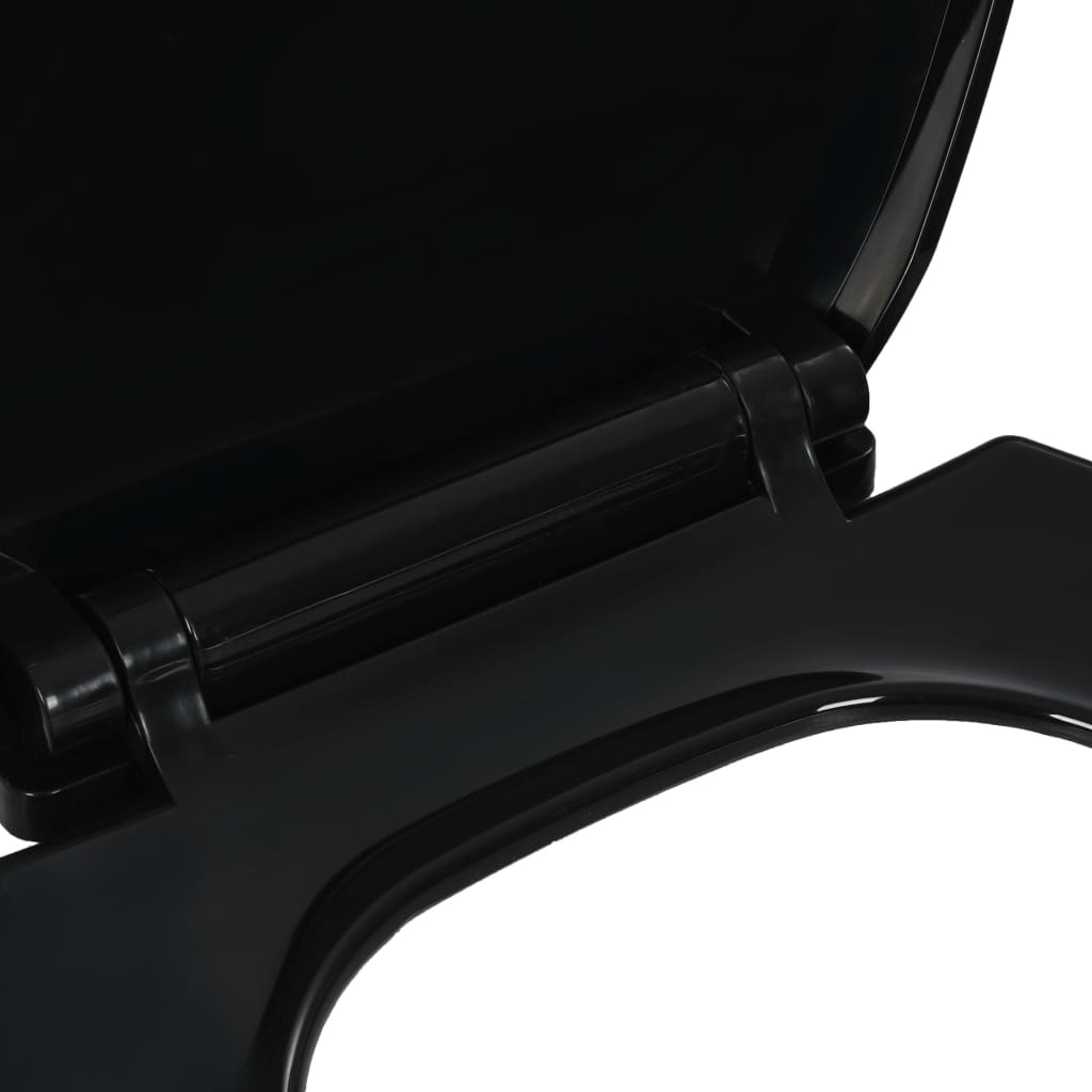 vidaXL Toaletní sedátko pomalé sklápění rychloupínací černé