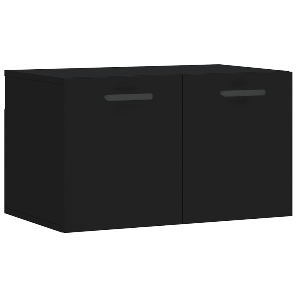 vidaXL Nástěnná skříňka černá 60 x 36,5 x 35 cm kompozitní dřevo