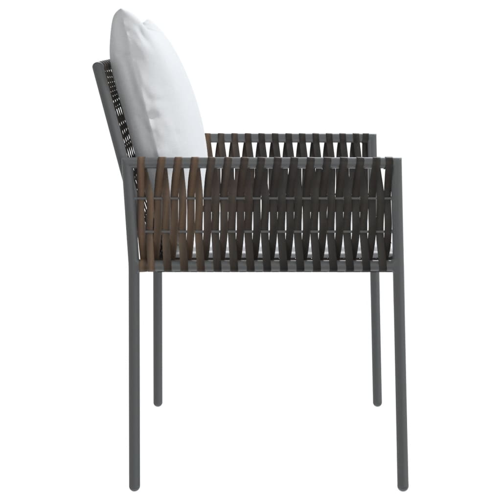 vidaXL Zahradní židle s poduškami 4 ks hnědé 54 x 61 x 83 cm polyratan