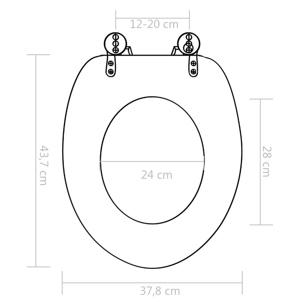 vidaXL WC sedátko s funkcí pomalého sklápění 2 ks MDF motiv mušlí