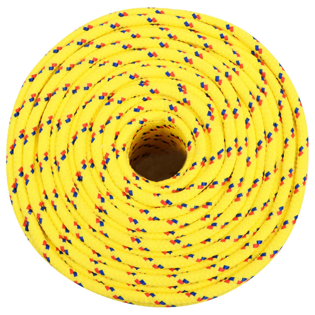 vidaXL Lodní lano žluté 10 mm 50 m polypropylen