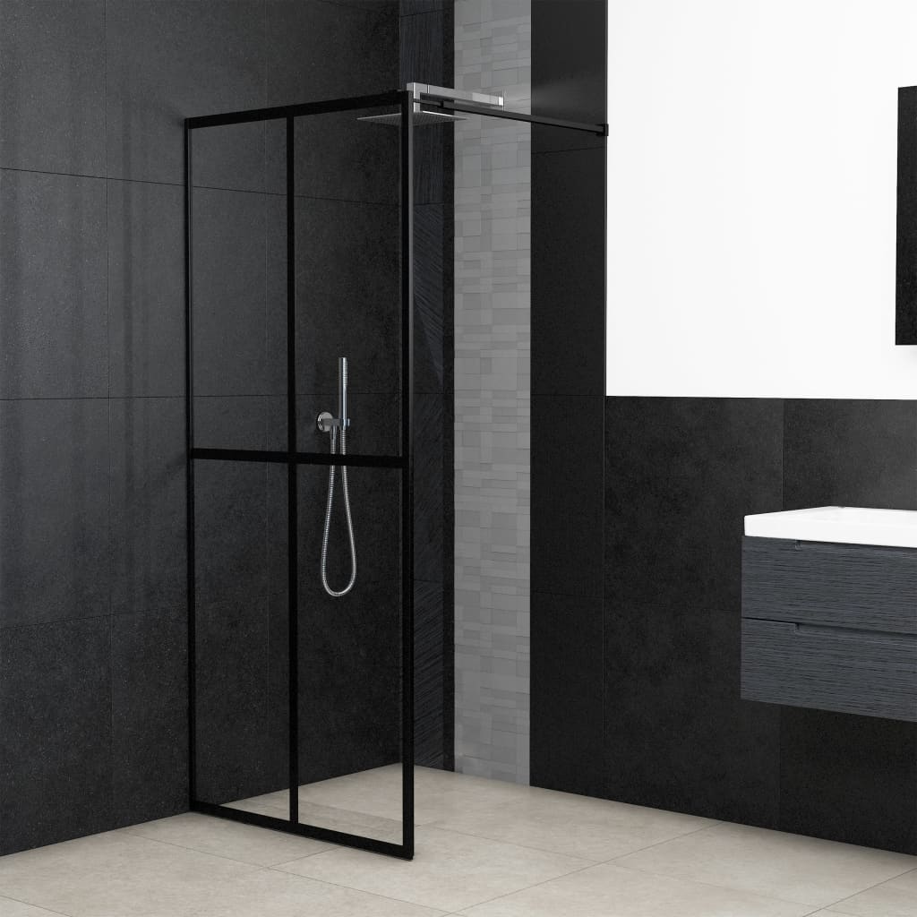 vidaXL Zástěna do průchozí sprchy čiré tvrzené sklo 90 x 195 cm