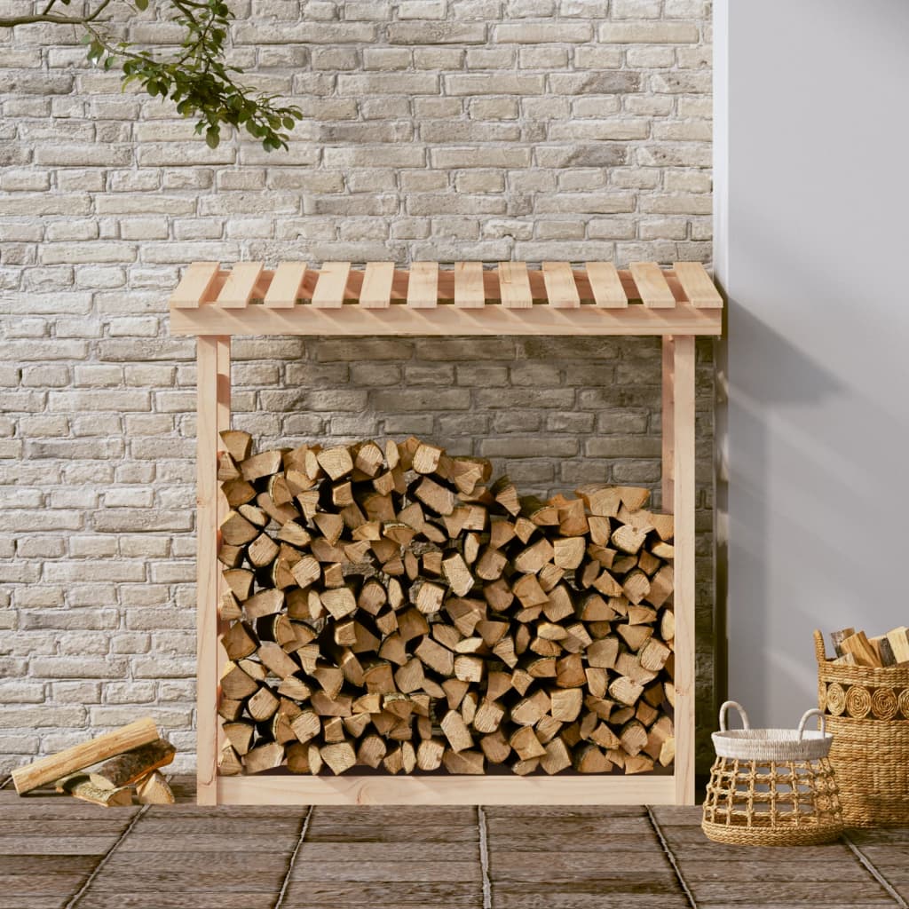 vidaXL Stojan na dřevo 108 x 64,5 x 110 cm masivní borovice