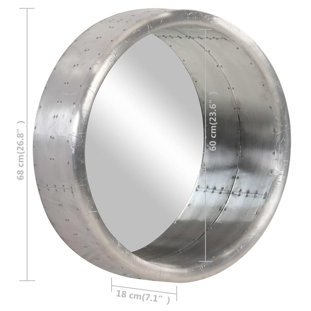 vidaXL Letecké zrcadlo 68 cm kov