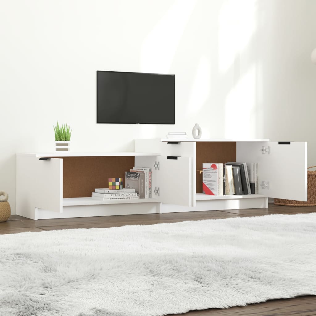 vidaXL TV skříňka bílá 158,5 x 36 x 45 cm kompozitní dřevo
