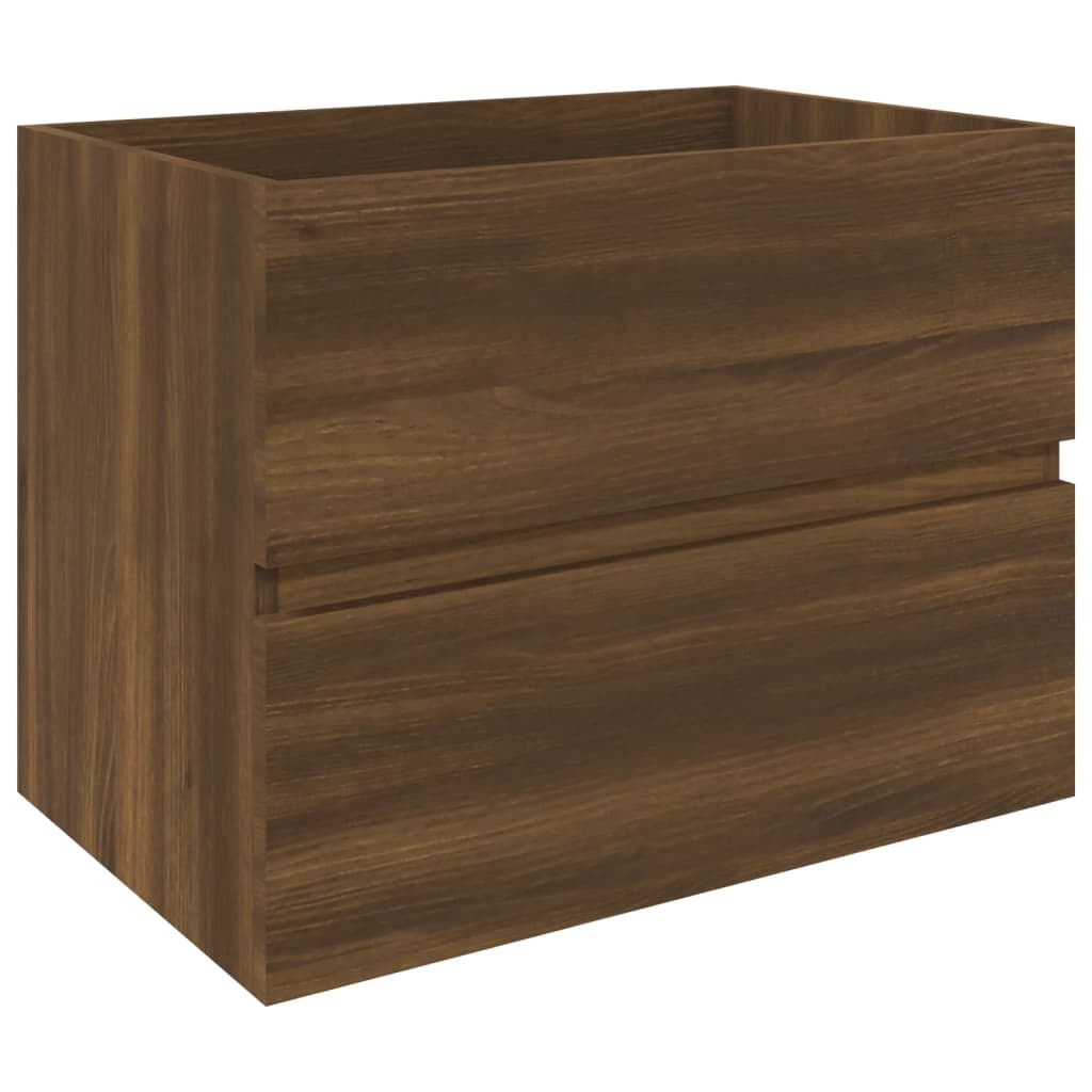 vidaXL Skříňka pod umyvadlo hnědý dub 60x38,5x45 cm kompozitní dřevo