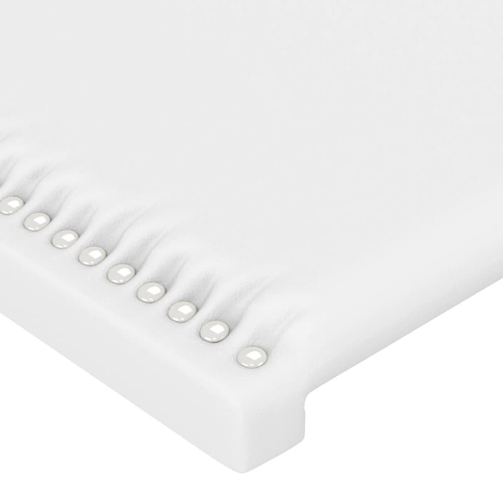 vidaXL Čelo postele s LED bílé 80x5x118/128 cm umělá kůže