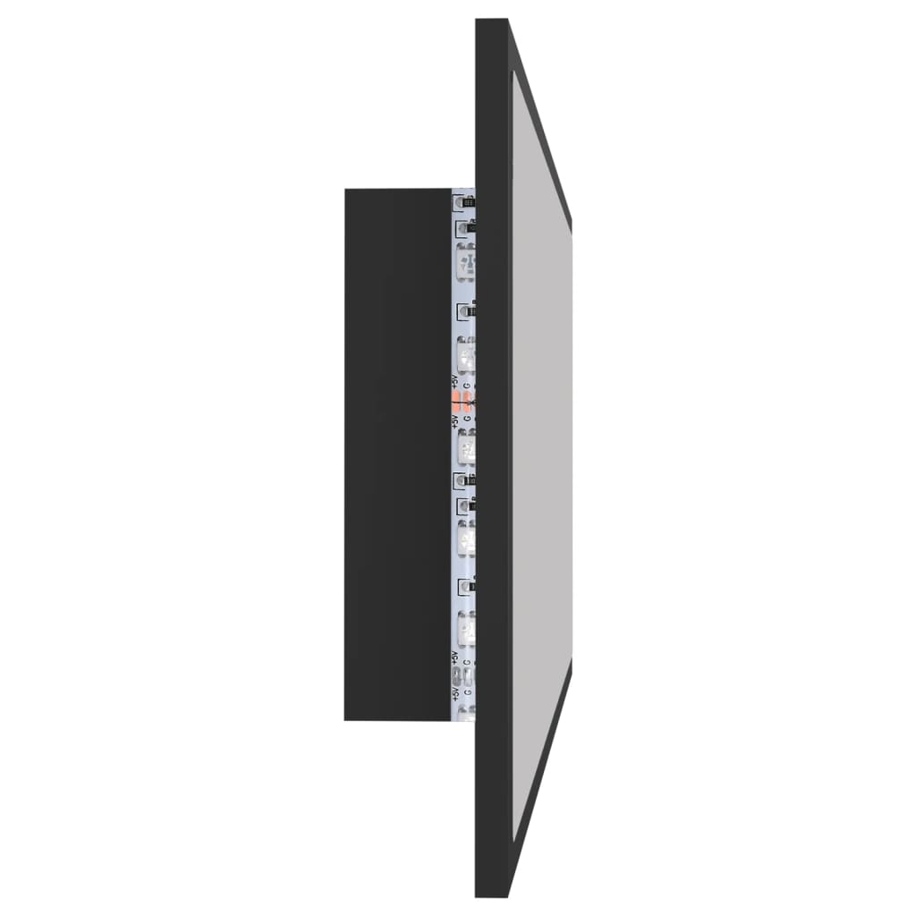vidaXL LED koupelnové zrcadlo šedé 90 x 8,5 x 37 cm akrylové