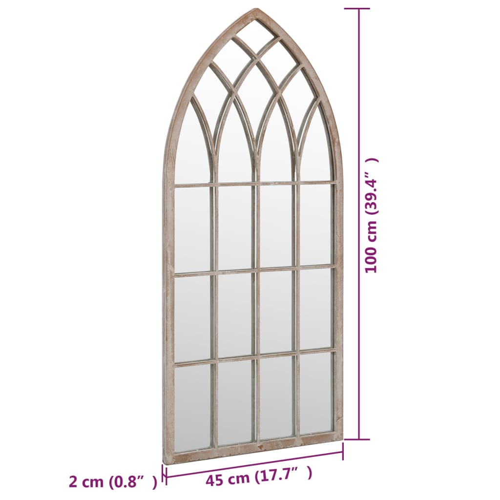 vidaXL Zrcadlo pískové 100 x 45 cm železo pro použití v interiéru