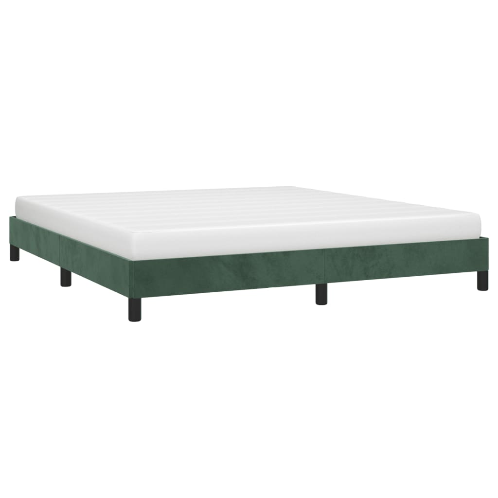 vidaXL Rám postele tmavě zelený 180 x 200 cm samet