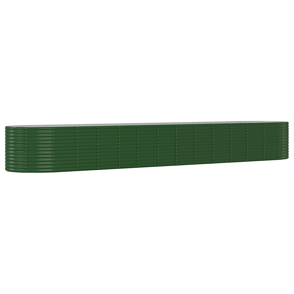 vidaXL Vyvýšený záhon zelený 554x100x68 cm práškově lakovaná ocel