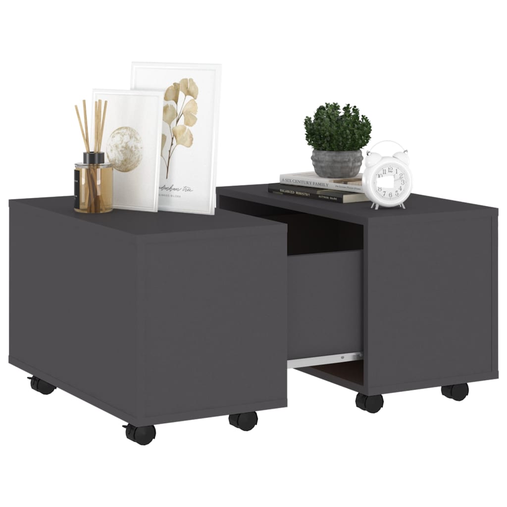 vidaXL Konferenční stolek šedý 60 x 60 x 38 cm dřevotříska