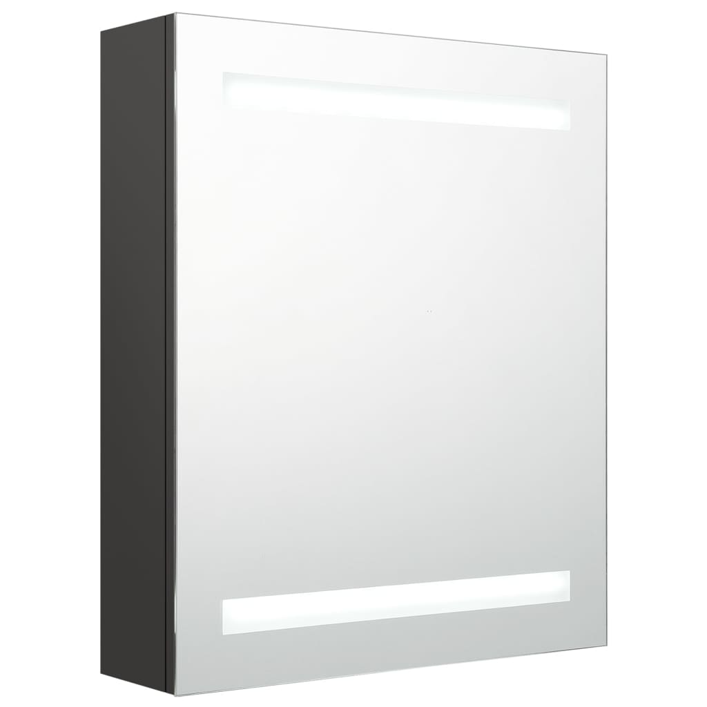 vidaXL LED koupelnová skříňka se zrcadlem antracitová 50 x 14 x 60 cm