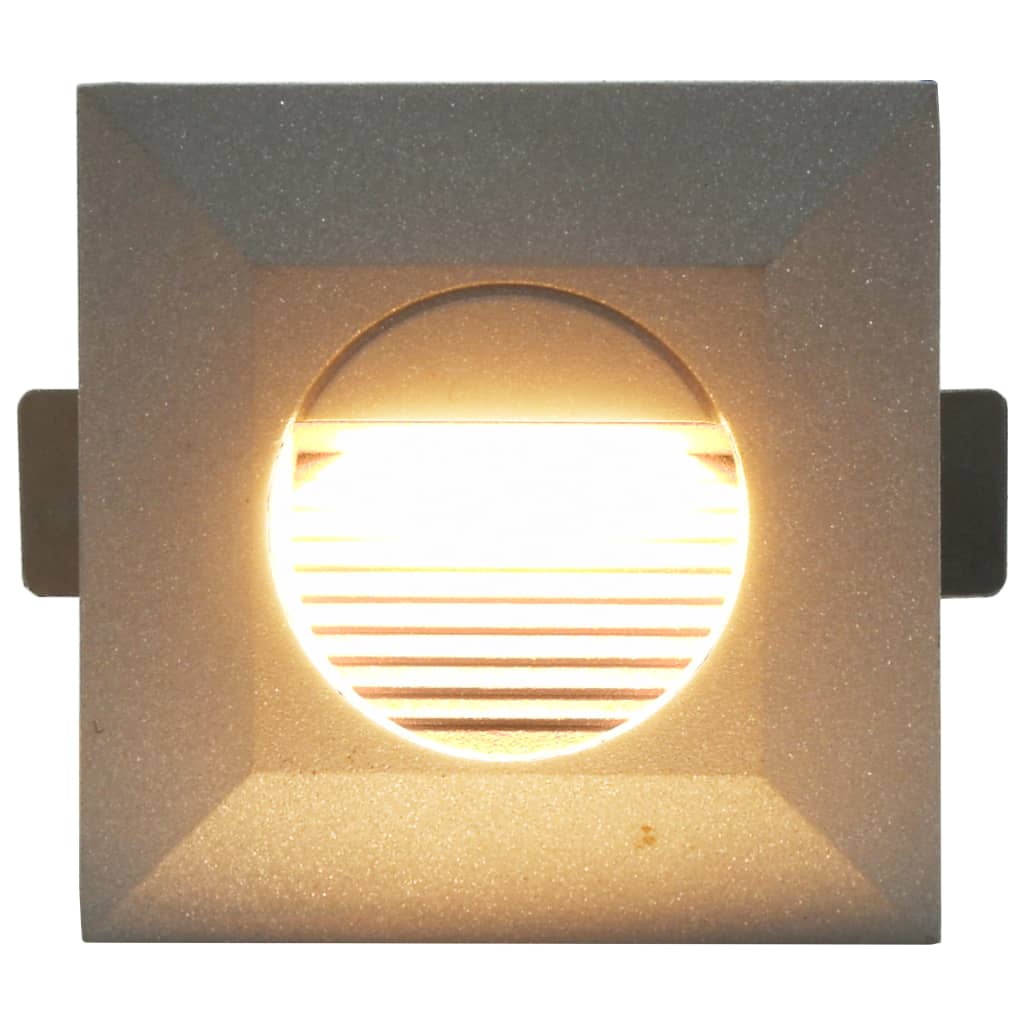 vidaXL Venkovní LED nástěnná svítidla 6 ks 5 W stříbrná čtvercová