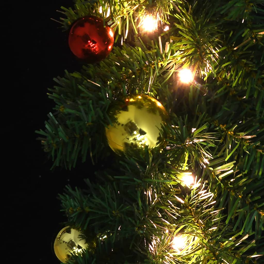 vidaXL Vánoční girlanda ozdobená baňkami a LED světýlky 5 m