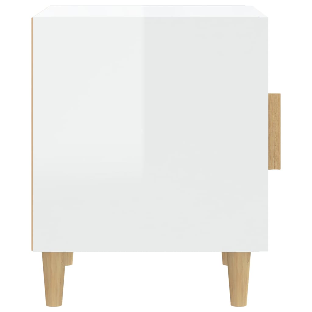 vidaXL Noční stolek bílý s vysokým leskem kompozitní dřevo