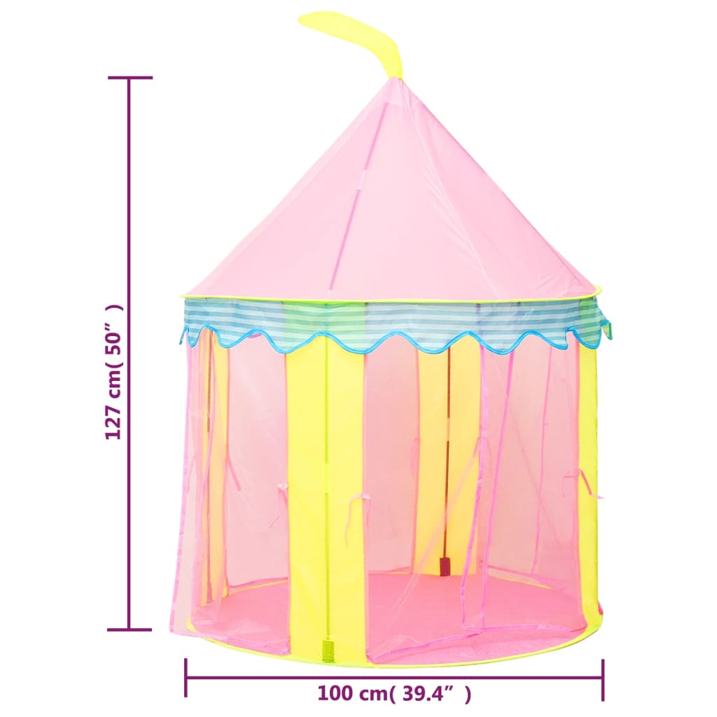 vidaXL Dětský stan na hraní s 250 míčky růžový 100x100x127 cm