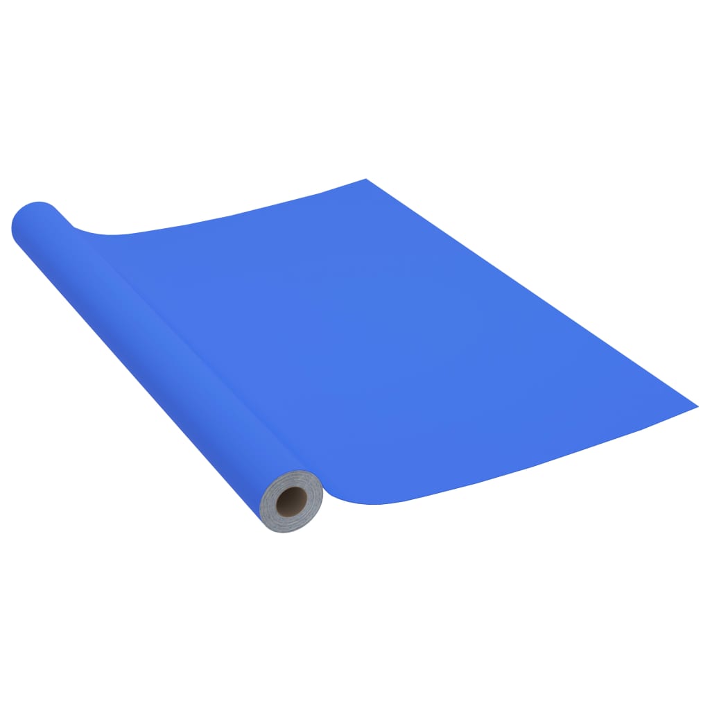 vidaXL Samolepící tapeta na nábytek modrá vysoký lesk 500 x 90 cm PVC