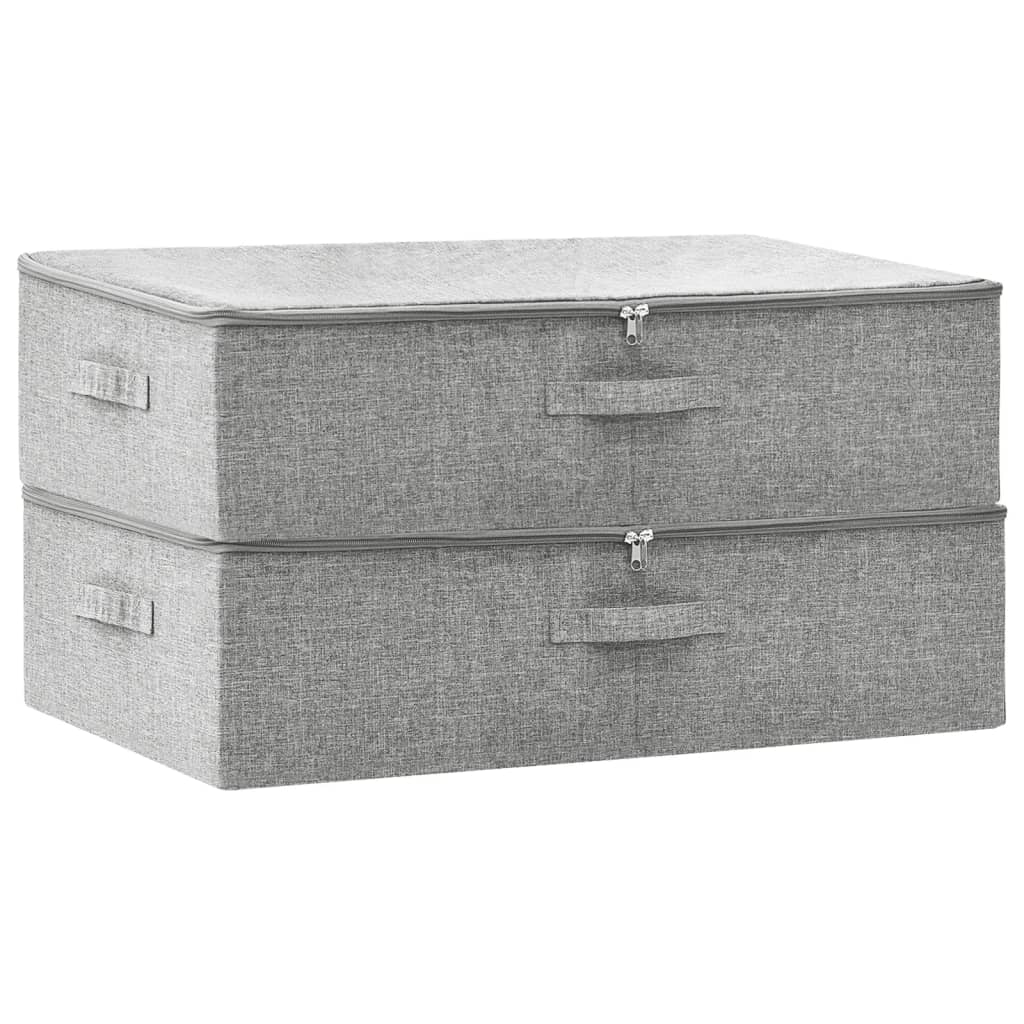 vidaXL Úložné boxy 2 ks textil 70 x 40 x 18 cm šedé