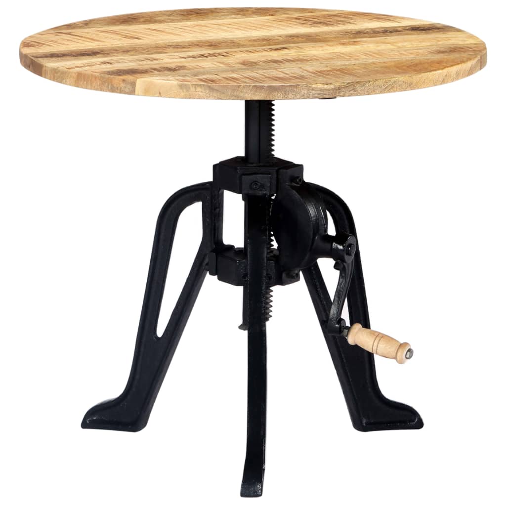vidaXL Odkládací stolek 60 x (46–63) cm masivní mangovník a litina