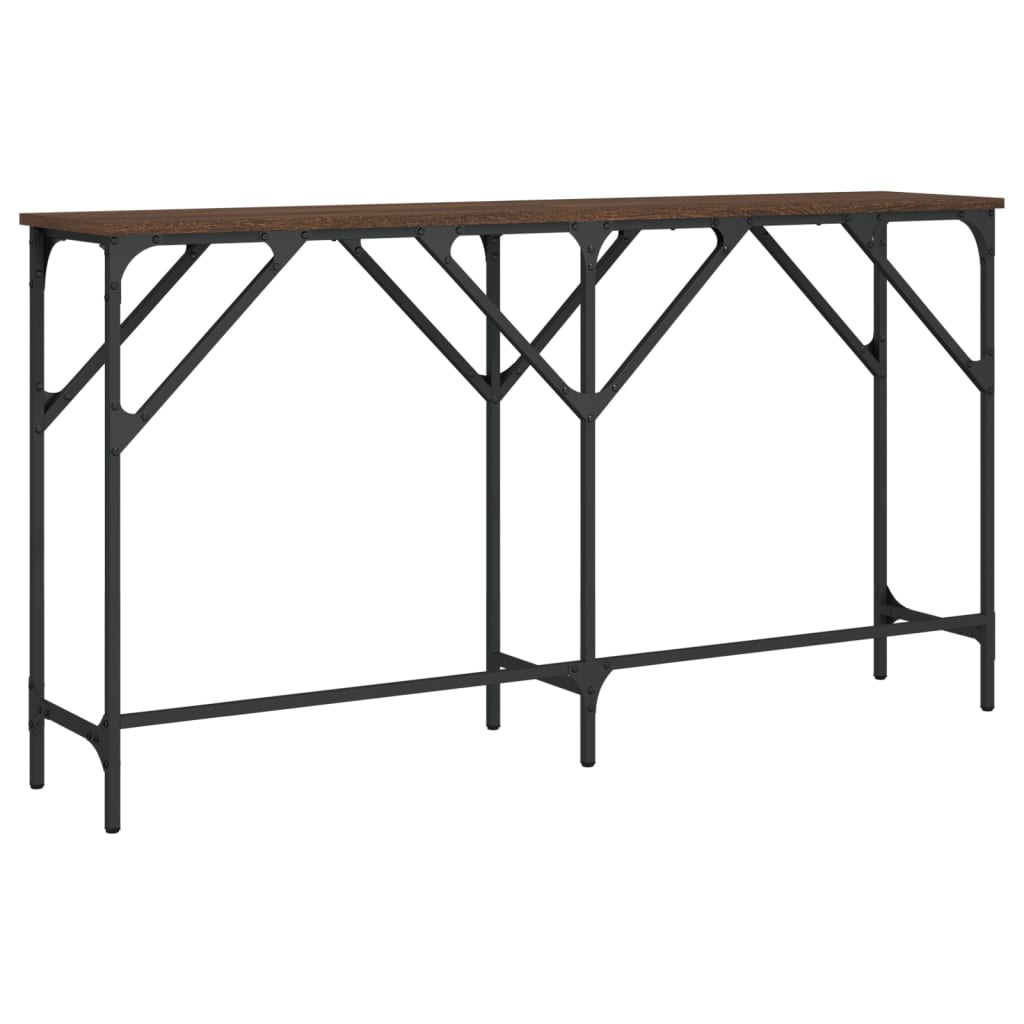 vidaXL Konzolový stolek hnědý dub 140 x 29 x 75 cm kompozitní dřevo