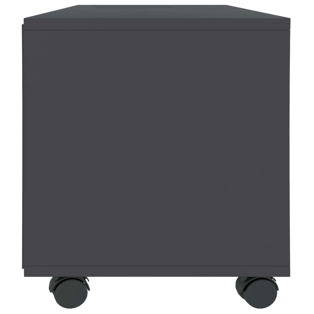 vidaXL TV stolek s kolečky šedý 90 x 35 x 35 cm dřevotříska