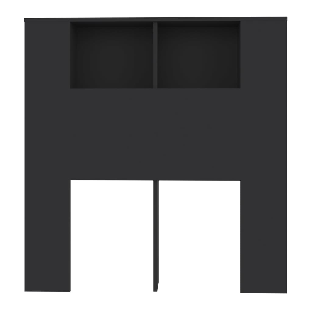 vidaXL Čelo postele s úložným prostorem černé 100 x 18,5 x 104,5 cm