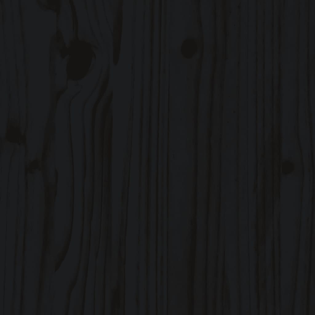 vidaXL 3dílný zahradní bistro set černý masivní borové dřevo