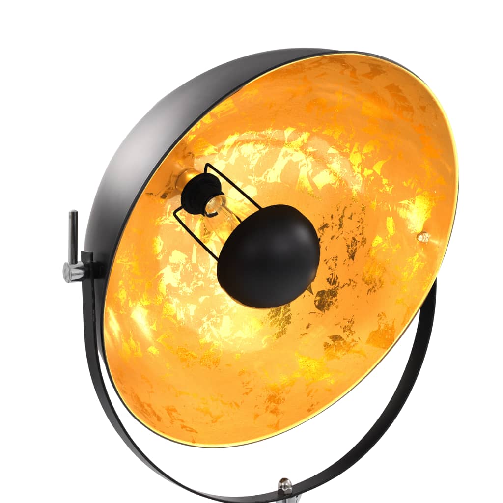 vidaXL Stojací lampa E27 černo-zlatá 51 cm
