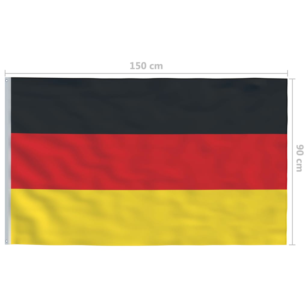 vidaXL Německá vlajka a stožár hliník 4 m