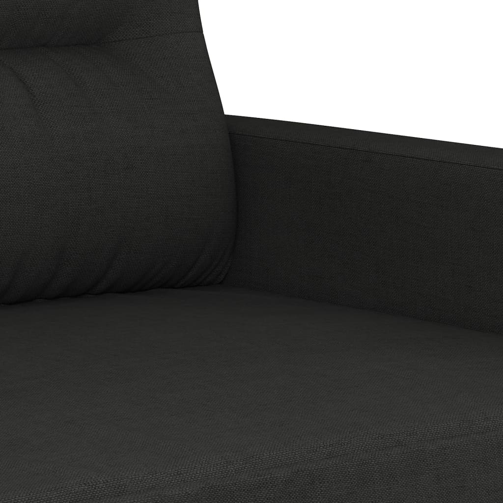 vidaXL 2dílná sedací souprava s polštáři černá textil