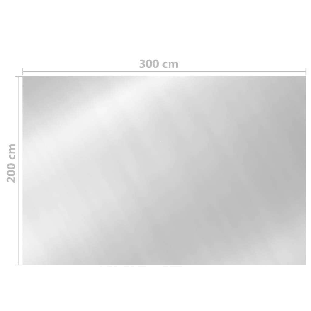 vidaXL Krycí plachta na bazén stříbrná 300 x 200 cm PE