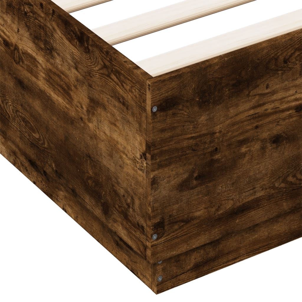vidaXL Rám postele kouřový dub 150 x 200 cm kompozitní dřevo