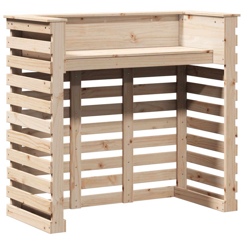 vidaXL Venkovní barový stůl 113,5 x 50 x 103 cm masivní borové dřevo