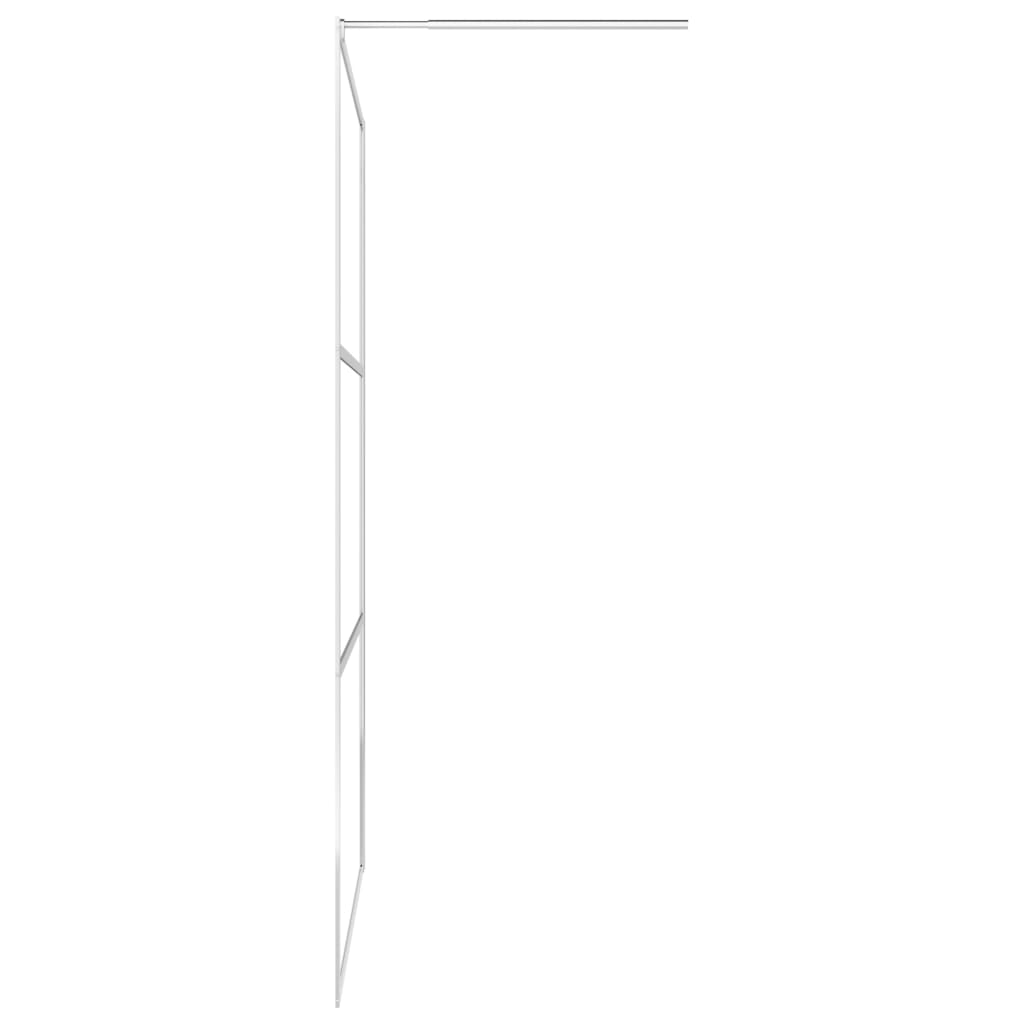 vidaXL Zástěna do průchozí sprchy celé mléčné ESG sklo 140 x 195 cm