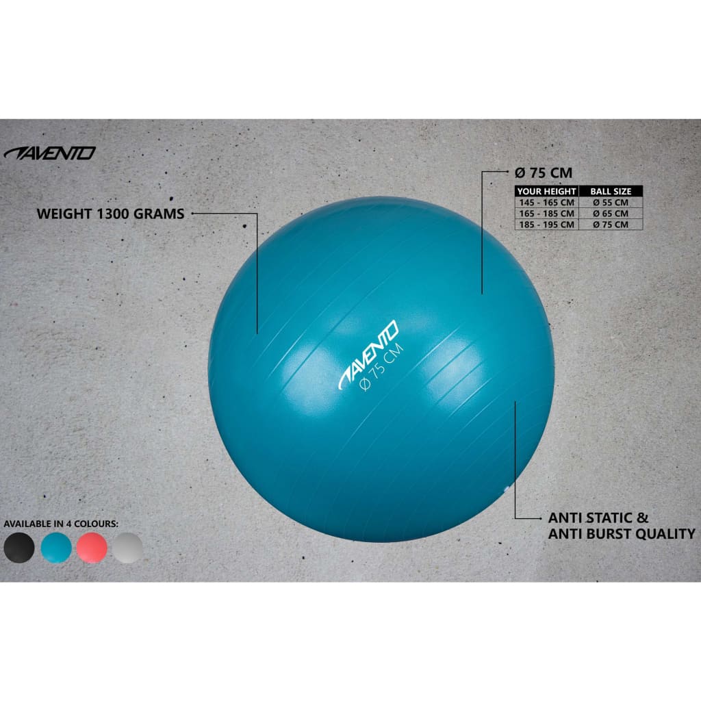 Avento Fitness/gymnastický míč průměr 75 cm růžový