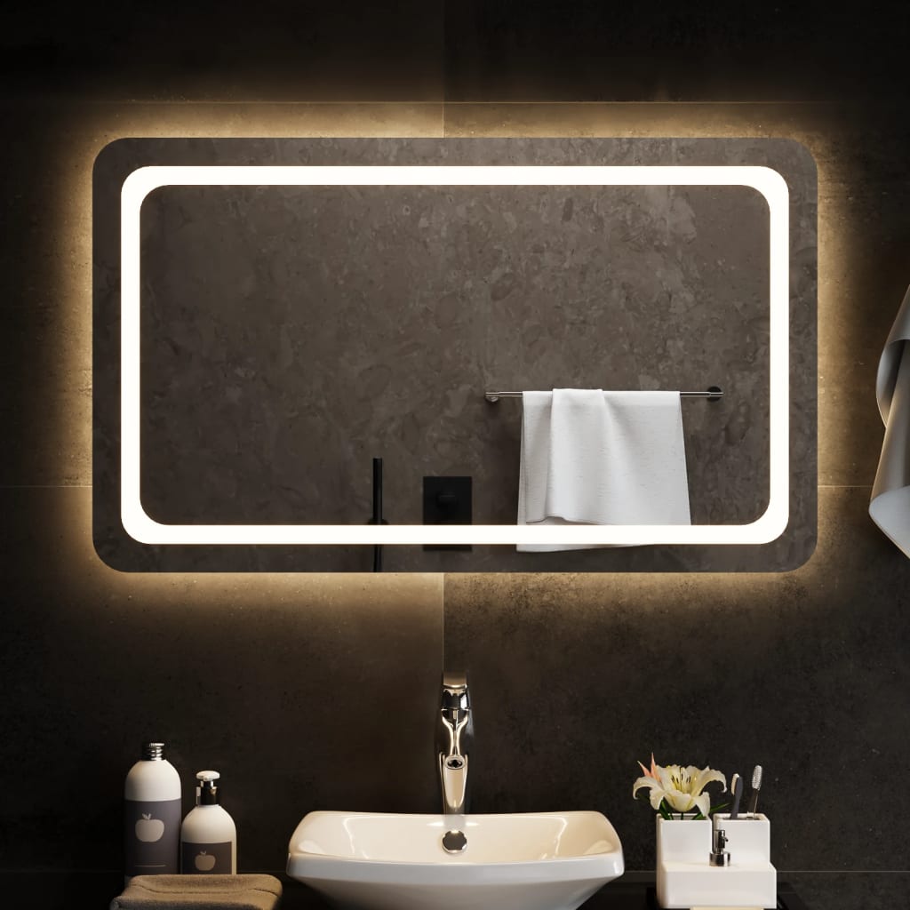 vidaXL Koupelnové zrcadlo s LED osvětlením 100x60 cm