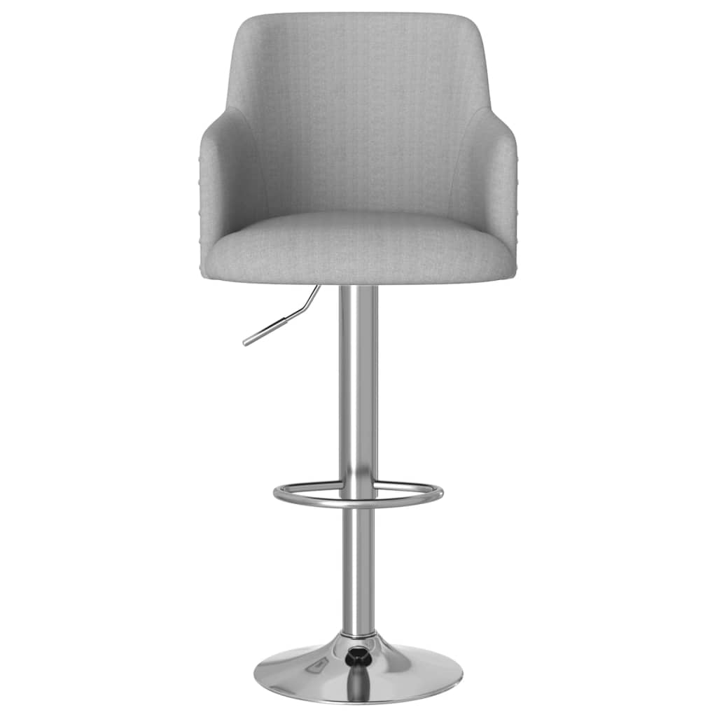 vidaXL Barové židle 2 ks světle šedé textil