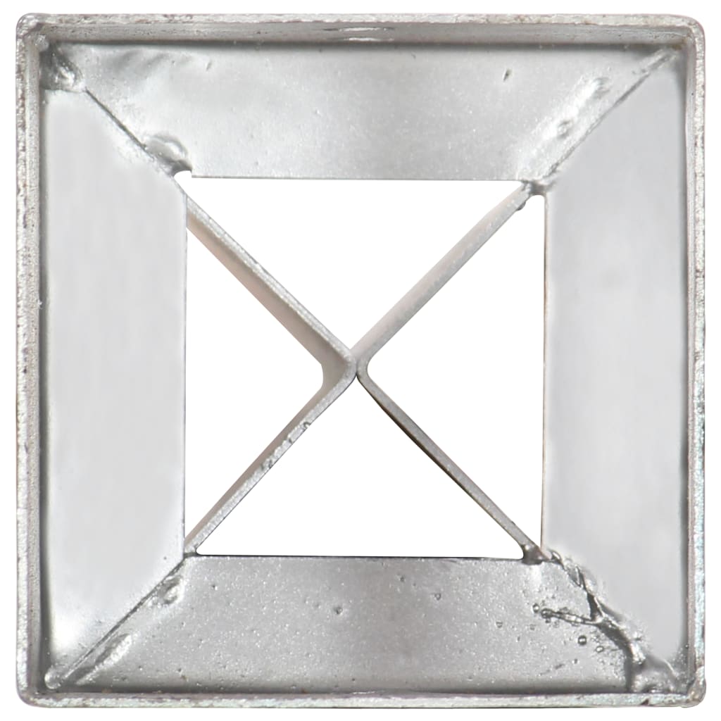 vidaXL Kotvící hroty 2 ks stříbrné 12 x 12 x 89 cm pozinkovaná ocel