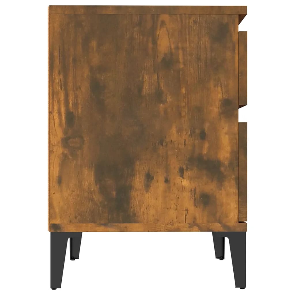 vidaXL Noční stolek kouřový dub 40 x 35 x 50 cm