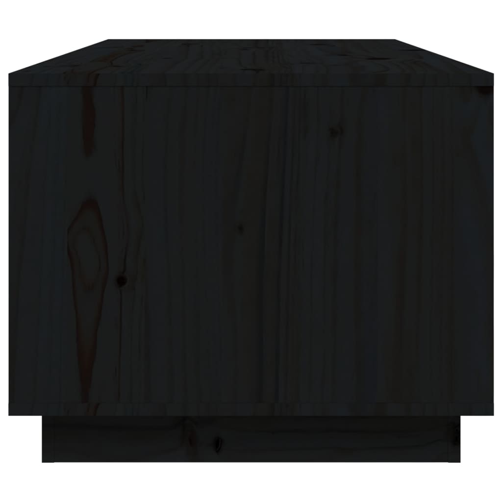 vidaXL Konferenční stolek černý 100 x 50 x 41 cm masivní borové dřevo