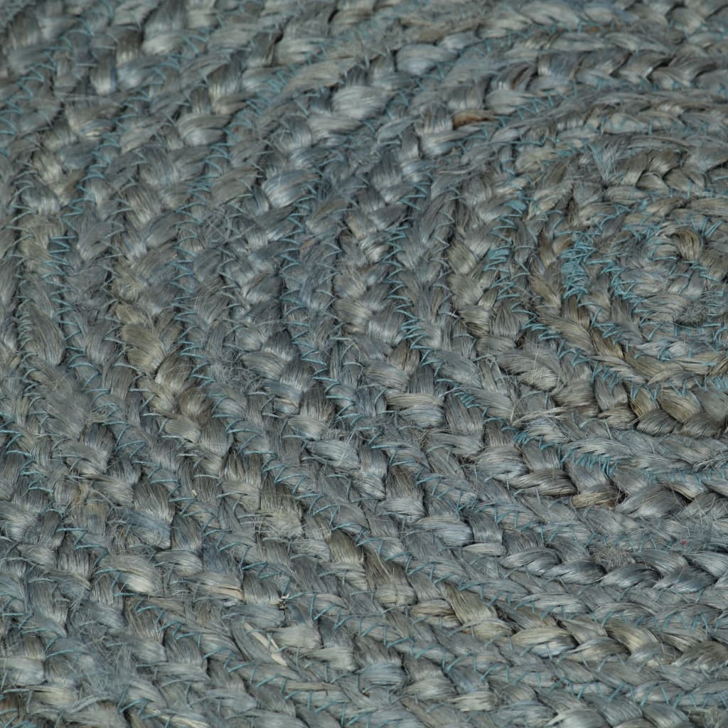 vidaXL Ručně vyrobený koberec z juty kulatý 120 cm olivově zelený