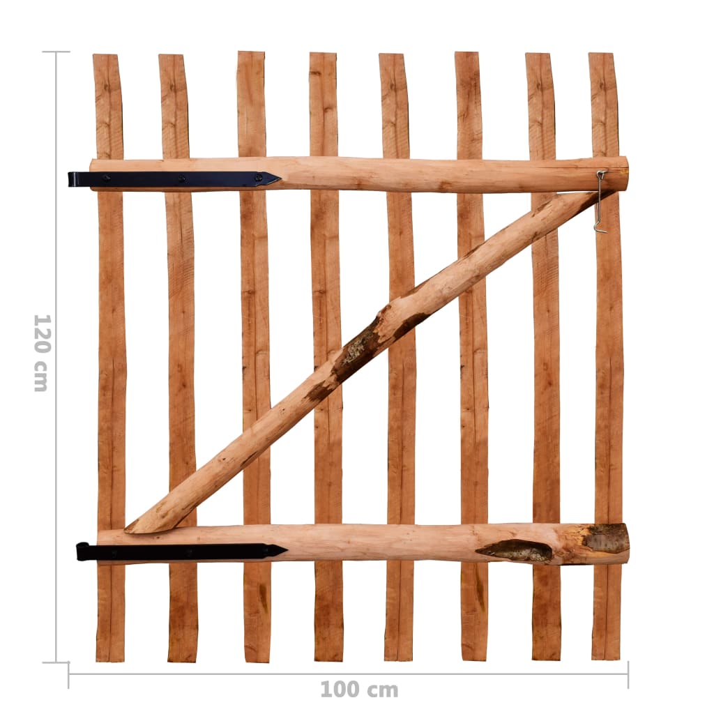 vidaXL Zahradní branka impregnované lískové dřevo 100 x 120 cm