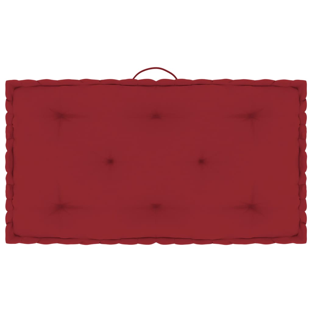 vidaXL Podušky na nábytek z palet 7 ks burgundské bavlna