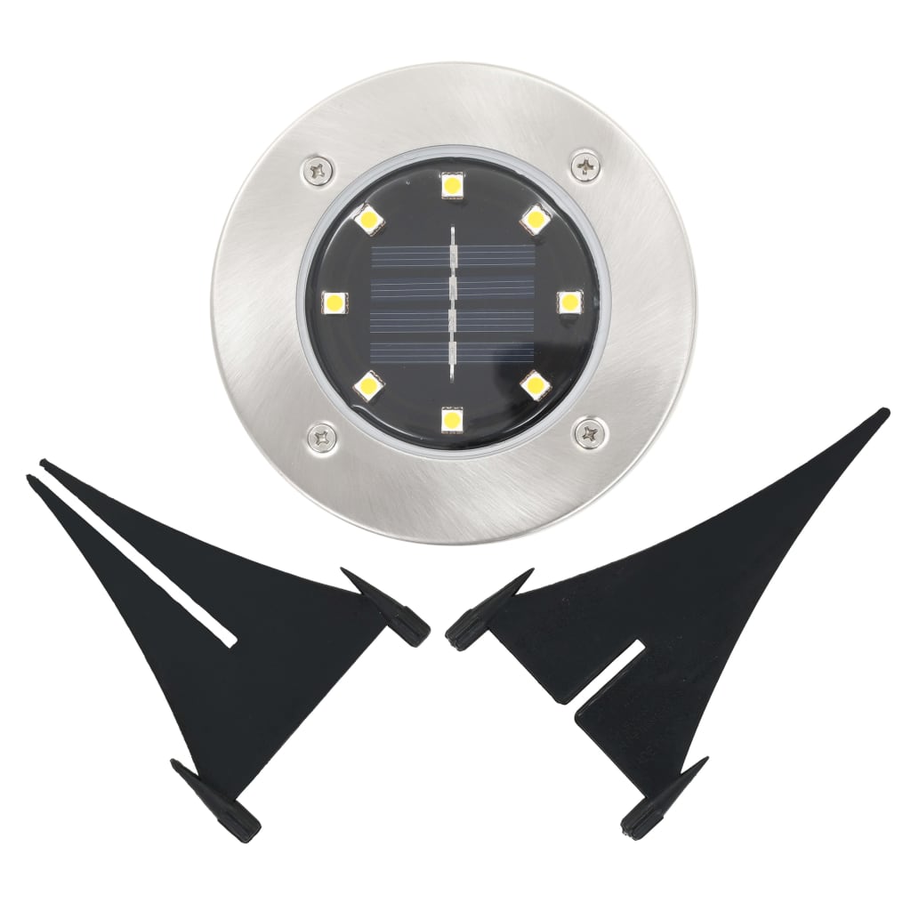vidaXL Solární světlo k zapíchnutí do země 8 ks LED bílá
