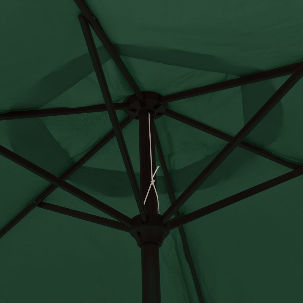 Slunečník zelený 3 m s ocelovou tyčí