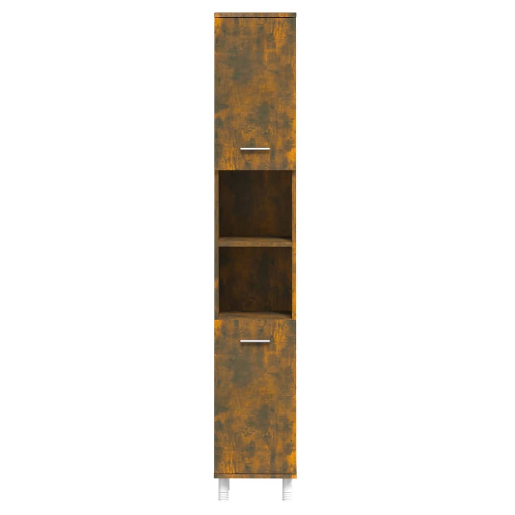 vidaXL Koupelnová skříňka kouřový dub 30x30x179 cm kompozitní dřevo