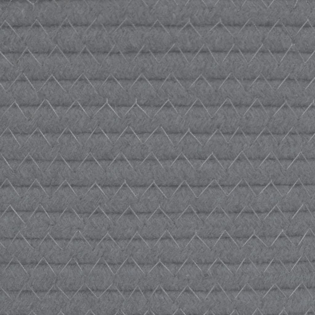 vidaXL Úložné koše 2 ks šedé a bílé Ø 24 x 18 cm bavlna