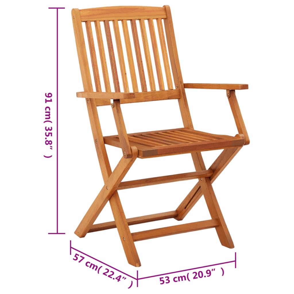 vidaXL Skládací zahradní židle 4 ks masivní eukalyptové dřevo